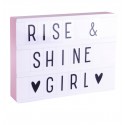 Lightbox A4 Rose + Set de 85 lettres 