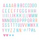 Lightbox A4 Rose + Set de 85 lettres ABC Pastel 