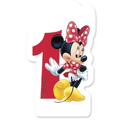 Bougie Minnie Chiffre 1 Maplusbelledeco Com