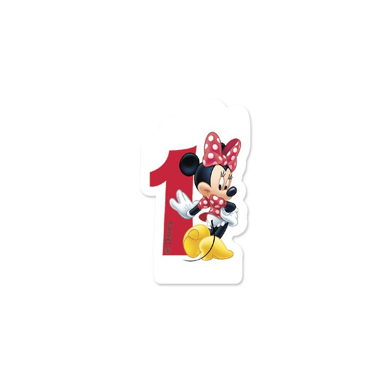 Bougie Minnie chiffre 1 