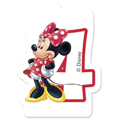 Bougie Minnie chiffre 4 