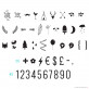 Set de lettres NOMBRES ET SYMBOLES pour Lightbox 
