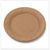 Assiettes en carton Kraft Diam.18 cm ( x20)