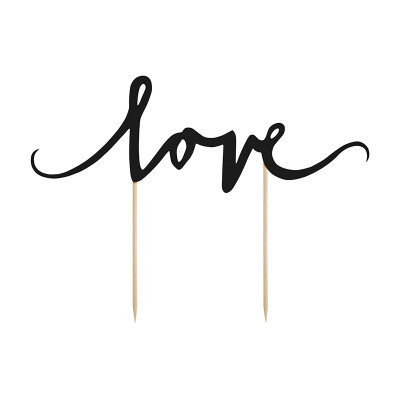 Cake Topper LOVE Noir 