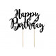 Cake Topper Happy Birthday Noir