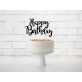 Cake Topper Happy Birthday Noir