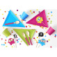 Confettis ronds et triangles multicolores