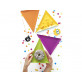 Confettis ronds et triangles multicolores