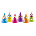 Chapeaux pointus "Petits Monstres" multicolores x 6