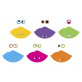 Chapeaux pointus "Petits Monstres" multicolores x 6