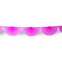 Guirlande éventail fuchsia 3 m