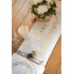 Chemin de table Joyeux Anniversaire Blanc et Or