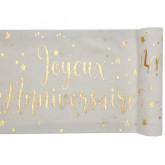 Serviettes 60 Ans Anniversaire blanc/argent x24