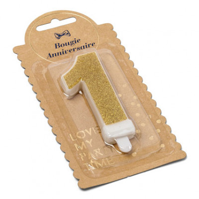 Bougie Chiffre 1 Doree 7 3 Cm Maplusbelledeco Com