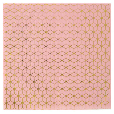 Serviettes carreaux de ciment cuivrées x 20