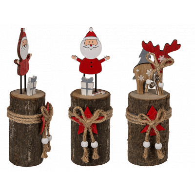 Décoration de Noël en bois sur socle - MaPlusBelleDeco.com Décoration de Noël en bois sur socle - MaPlusBelleDeco.com