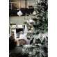 3 pinces sapin "joie amour bonheur" bois noir & blanc