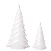 2 SAPINS BLANCS en porcelaine