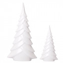 2 sapins blancs en porcelaine