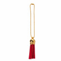 Tassels rouges et chainettes dorées x 6