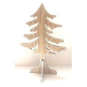 Sapin en bois pailleté argent