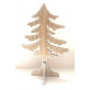 Sapin en bois pailleté argent