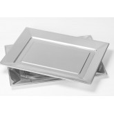 Grands plateaux rectangulaires (x2) argent