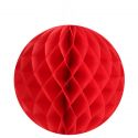 Boules décoratives alvéolées MM (x2) rouge