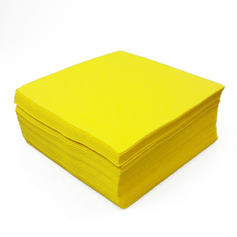 Serviette de table fleurs jaune - Mamie Zétou