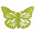 Pinces papillons ciselés (x4) vert anis