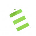 Plaques bicolores en bois peint (x6) vert anis / blanc