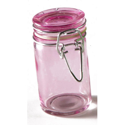 Bocal en verre de couleur fuchsia