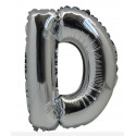 Ballon Mylar Lettre D argent