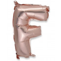 Ballon lettre F rose gold