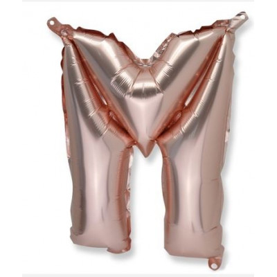 Ballon lettre D rose gold