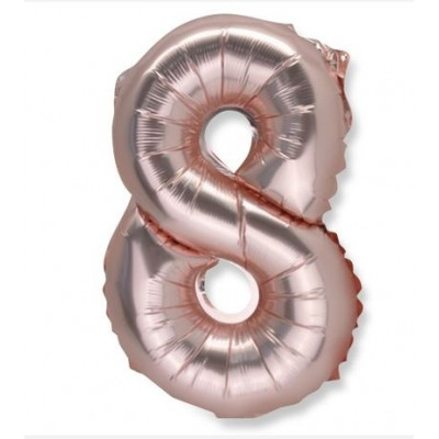 Ballon chiffre rose gold, 36cm - décoration de fête