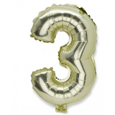 Ballon chiffre 8 or