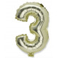 Ballon chiffre 8 or