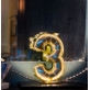 Ballon chiffre 8 or