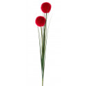 Tige de 2 pompons Rouge