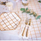 Chemin de table hexagonale rose gold