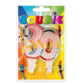 Bougie 4e anniversaire bougie 4 chiffres bougie 4 paillettes bougie 4 ans  anniversaire fille garçon anniversaire bougie 4 or