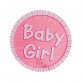 Stickers baby métallisés (x25) rose