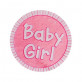 Stickers baby métallisés (x25) rose