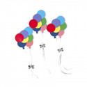 Stickers grappes de ballons (x2) multicolore