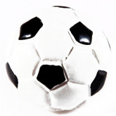 Demi-ballons de foot sur stickers (x6) blanc / noir