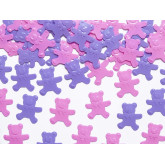 Confettis de table oursons rose / parme