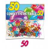 Confettis 50 ans multicolore