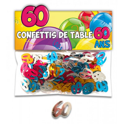Confettis 60 ans multicolore