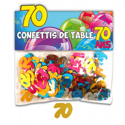 Confettis 70 ans multicolore
